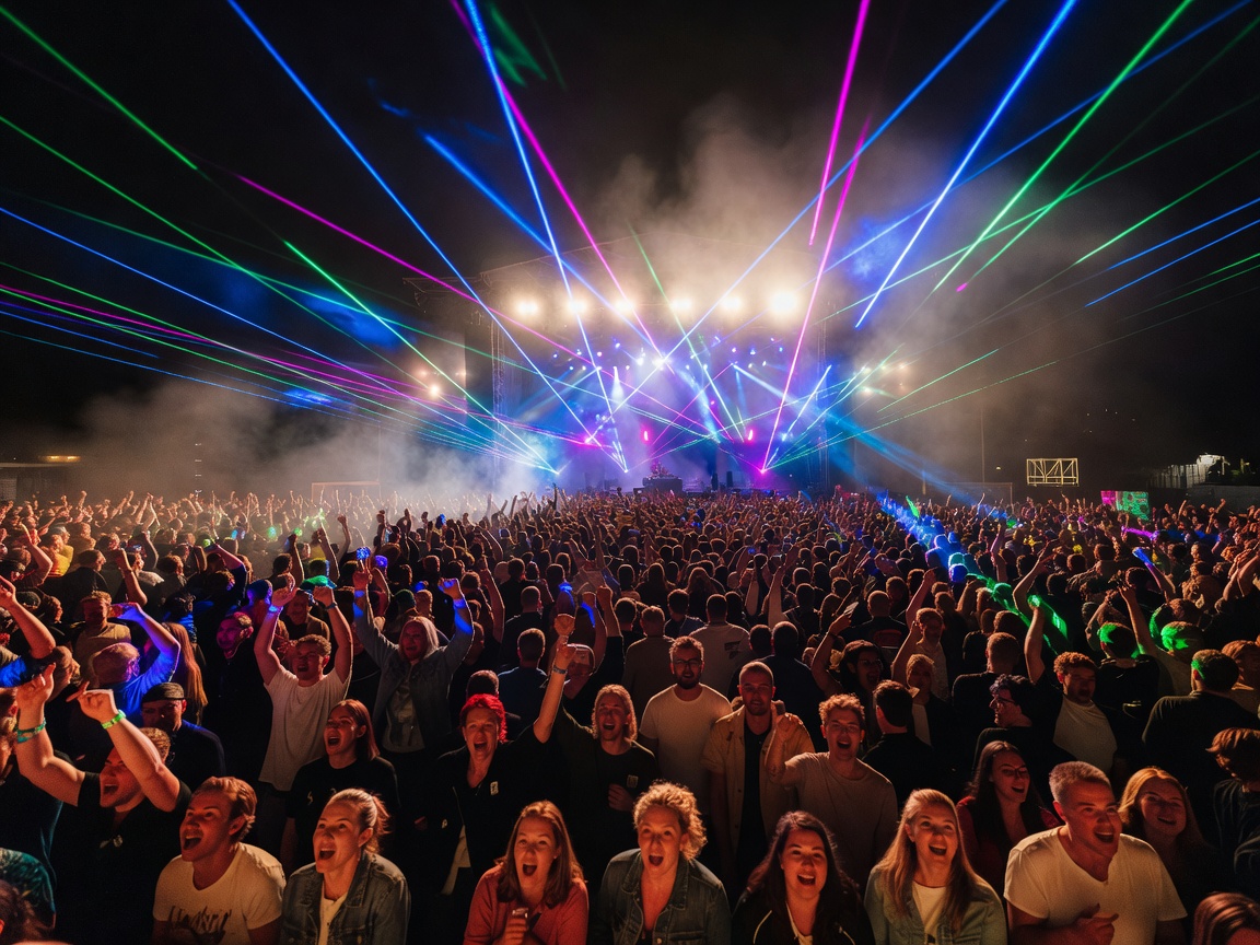 NorthSide Festival modern stage lighting in Eskelunden Aarhus