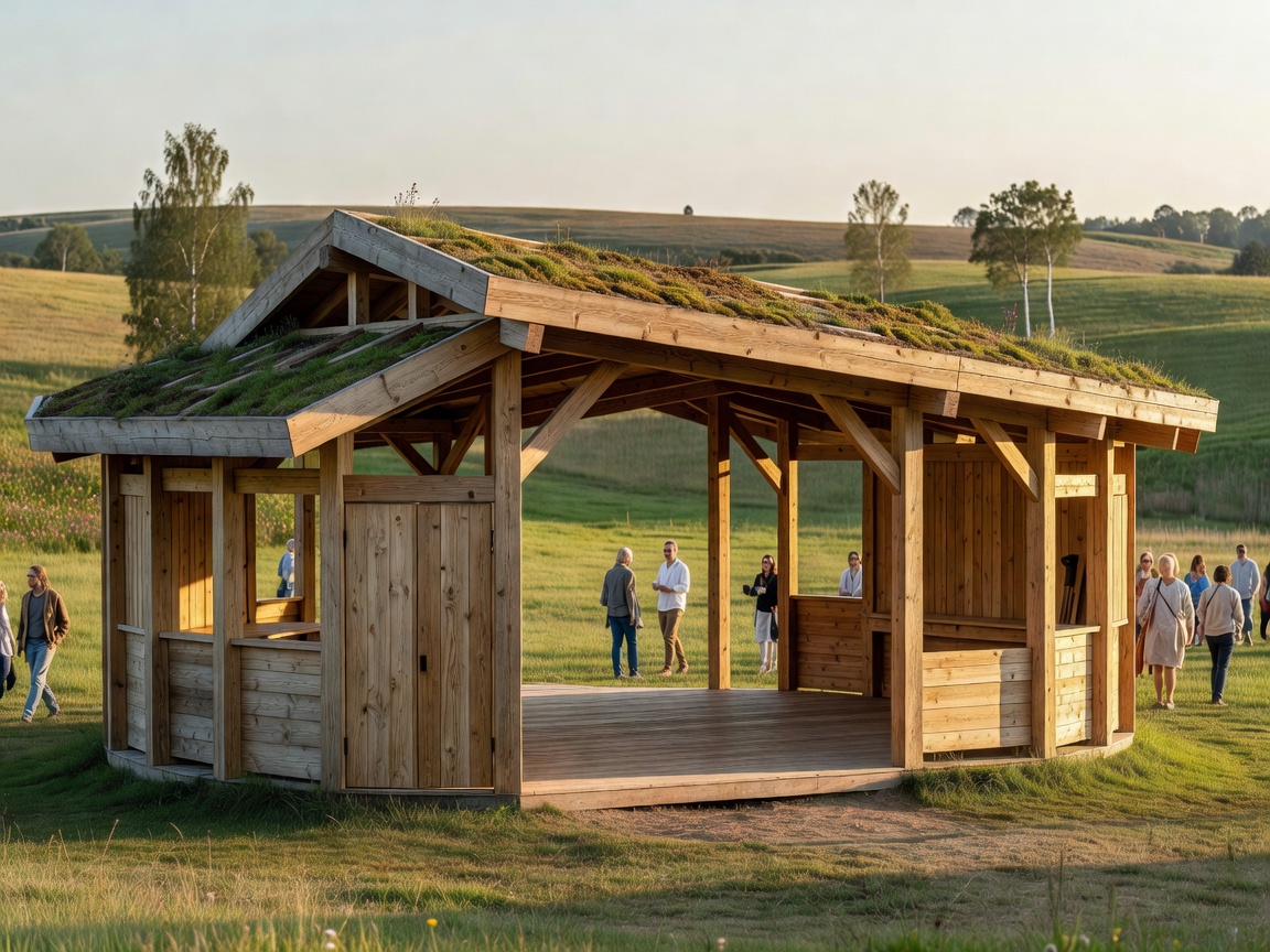 Sustainable timber festival pavilion design in Denmark